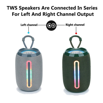 T&G TG653 TWS LED Mini Portable Wireless Stereo Sound Outdoor Speaker(Gery) - Mini Speaker by T&G | Online Shopping South Africa | PMC Jewellery