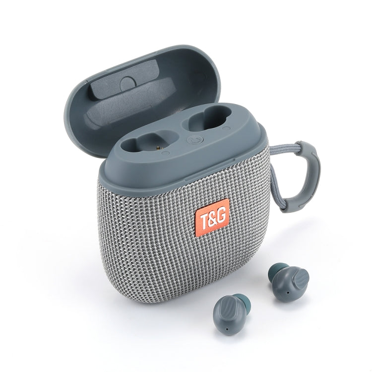 T&G TG809 2 in 1 Portable Outdoor Wireless Speaker & Mini TWS Bluetooth Earbuds(Gery) - Mini Speaker by T&G | Online Shopping South Africa | PMC Jewellery | Buy Now Pay Later Mobicred