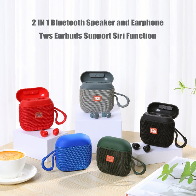 T&G TG809 2 in 1 Portable Outdoor Wireless Speaker & Mini TWS Bluetooth Earbuds(Gery) - Mini Speaker by T&G | Online Shopping South Africa | PMC Jewellery