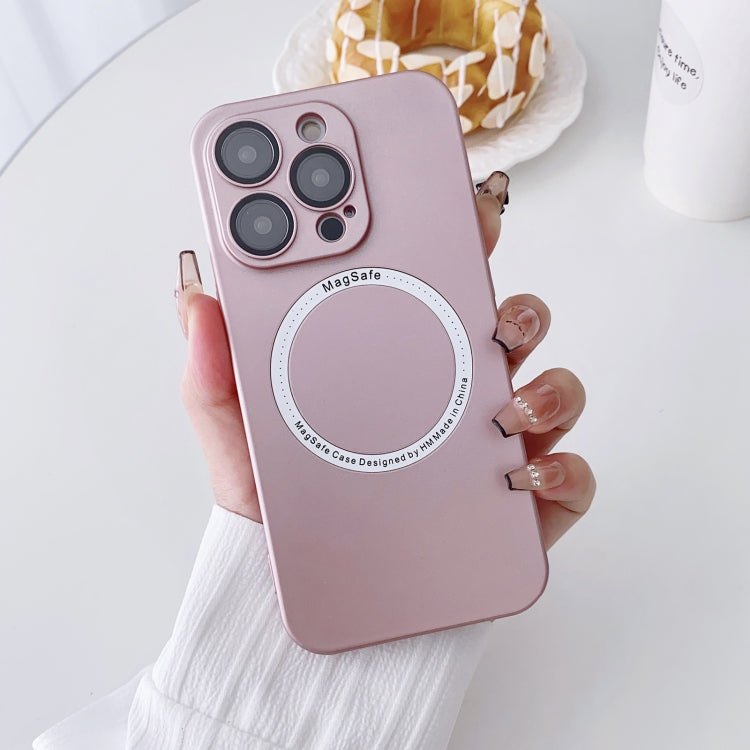 For iPhone 13 Pro Max Magsafe Magnetic PC Shockproof Phone Case With Camera Lens(Rose Gold) - free shipping - PMC TechLife - Order now!