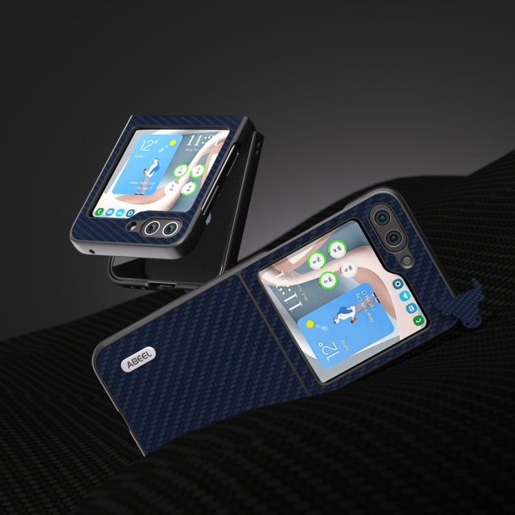 For Samsung Galaxy Z Flip5 ABEEL Carbon Fiber Texture Protective Phone Case(Dark Blue) - free shipping - PMC TechLife - Order now!