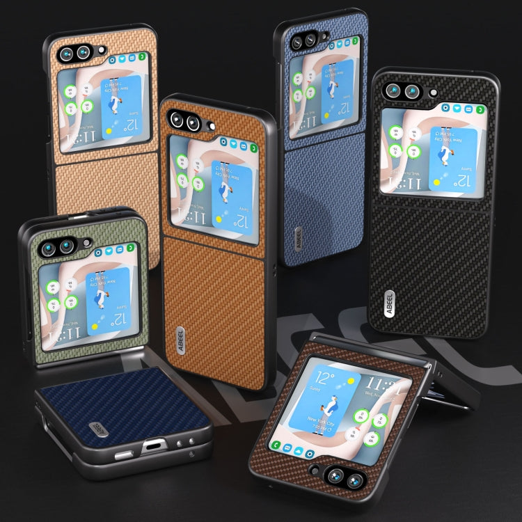 For Samsung Galaxy Z Flip5 ABEEL Carbon Fiber Texture Protective Phone Case(Dark Blue) - free shipping - PMC TechLife - Order now!