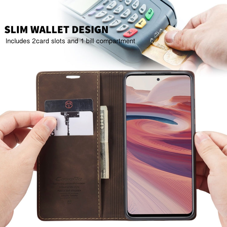 For Xiaomi Redmi Note 9 Pro/Note 9 Pro Max/Note 9s CaseMe 013 Multifunctional Horizontal Flip Leather Case, with Card Slot & Holder & Wallet(Coffee) - Xiaomi Cases by CaseMe | Online Shopping South Africa | PMC Jewellery
