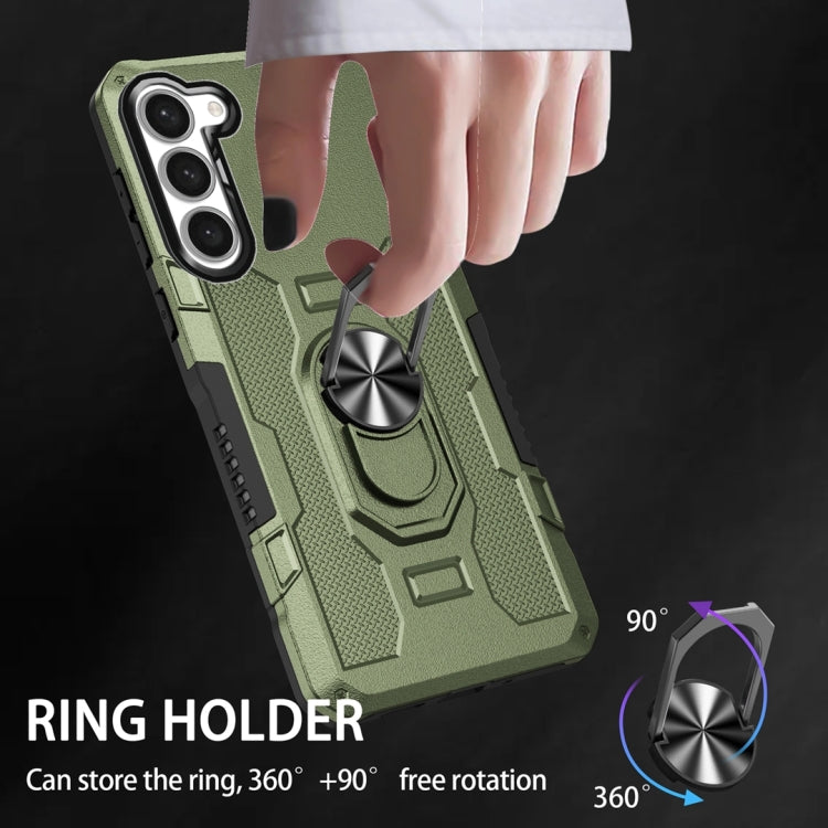 For Samsung Galaxy S23 5G Ring Holder Armor Hybrid Phone Case(Green) - free shipping - PMC TechLife - Order now!
