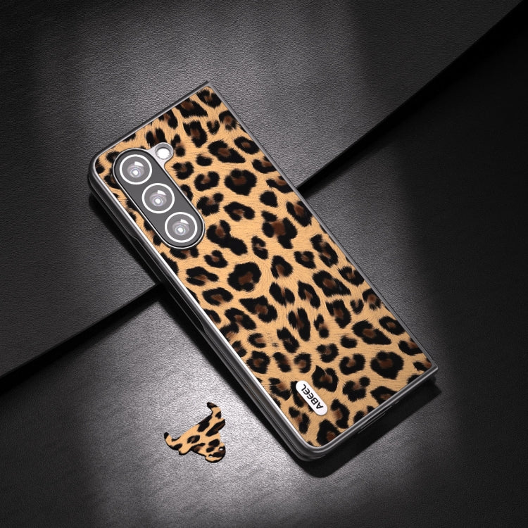 For Samsung Galaxy Z Fold5 ABEEL Black Edge Leopard Phone Case(Champagne Gold) - free shipping - PMC TechLife - Order now!