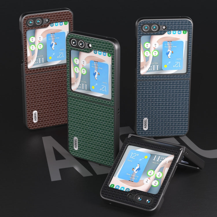 For Samsung Galaxy Z Flip5 ABEEL Genuine Leather Luxury Series Phone Case(Black) - free shipping - PMC TechLife - Order now!