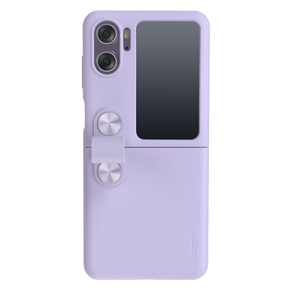 For OPPO Find N2 FlipNILLKIN Skin Feel Liquid Silicone Phone Case With Finger Strap(Purple) - Find N2 Flip Cases by NILLKIN | Online Shopping South Africa | PMC Jewellery