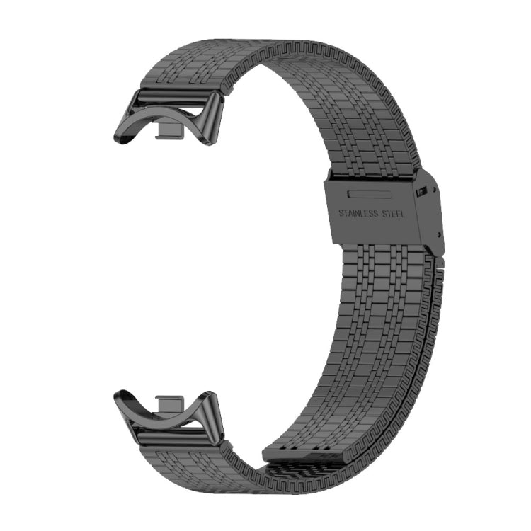 For Xiaomi Mi Band 8 Mijobs Stainless Steel Replacement Watch Band(Black) -  by MIJOBS | Online Shopping South Africa | PMC Jewellery