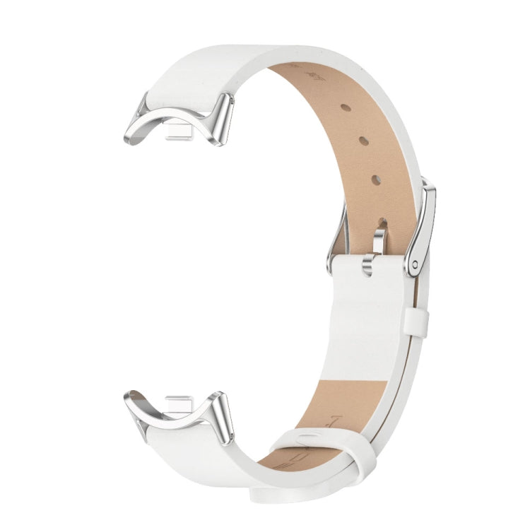 For Xiaomi Smart Band 10 / 9 / 8 Mijobs Microfiber PU Leather Watch Band(White Silver) - free shipping - PMC TechLife - Order now!