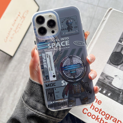 For iPhone 11 Dual-side IMD Astronaut Frosted Phone Case(Blue Grey) - iPhone 11 Cases by PMC Jewellery | Online Shopping South Africa | PMC Jewellery