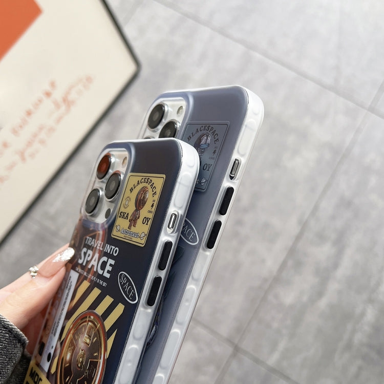 For iPhone 14 Pro Dual-side IMD Astronaut Frosted Phone Case(Black Gold) - free shipping - PMC TechLife - Order now!