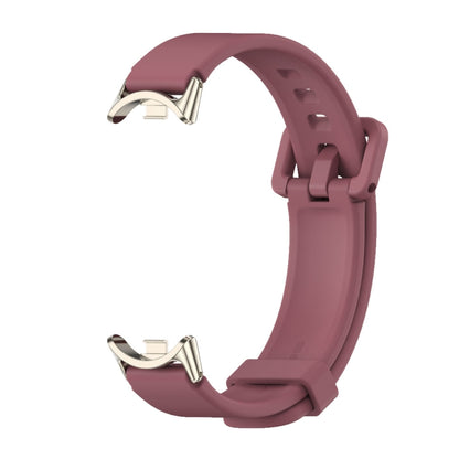 For Xiaomi Mi Band 8 Mijobs Silicone Breathable Watch Band(Wine Red+Light Gold) -  by MIJOBS | Online Shopping South Africa | PMC Jewellery