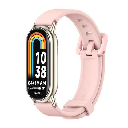For Xiaomi Mi Band 8 Mijobs Silicone Breathable Watch Band(Pink Light Gold) -  by MIJOBS | Online Shopping South Africa | PMC Jewellery