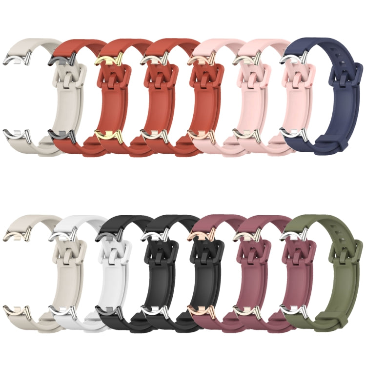 For Xiaomi Mi Band 8 / 9 / 9 NFC Mijobs Silicone Breathable Watch Band(Pink Light Gold) - Watch Bands by MIJOBS | Online Shopping South Africa | PMC TechLife | Buy Now Pay Later Mobicred