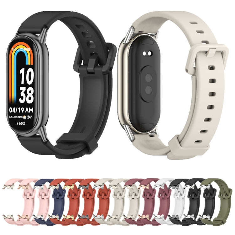 For Xiaomi Mi Band 8 / 9 / 9 NFC Mijobs Silicone Breathable Watch Band(Orange+Black) - Watch Bands by MIJOBS | Online Shopping South Africa | PMC TechLife | Buy Now Pay Later Mobicred