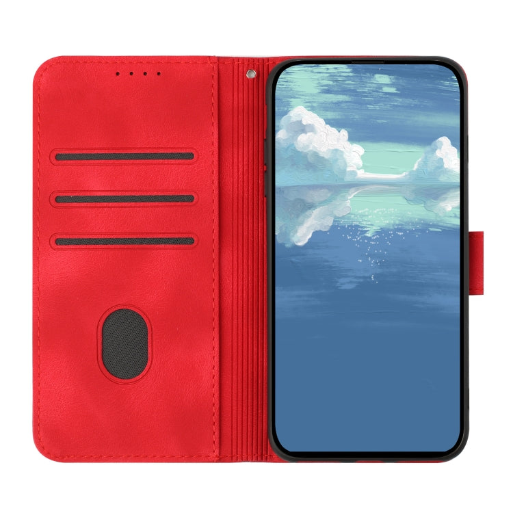 For Honor 70 Lite Line Pattern Skin Feel Leather Phone Case(Red) - free shipping - PMC TechLife - Order now!