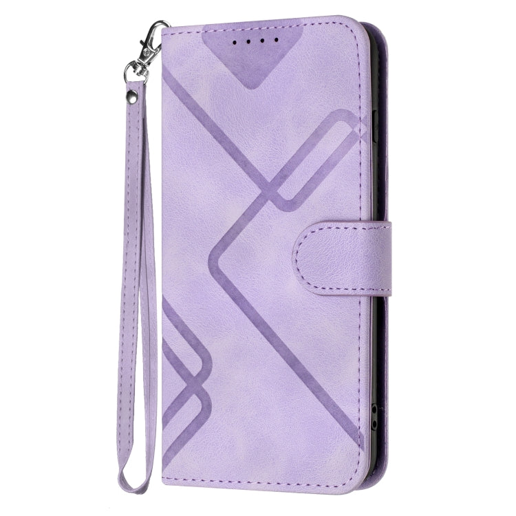 For Honor 70 Pro / 70 Pro+ Line Pattern Skin Feel Leather Phone Case(Light Purple) - free shipping - PMC TechLife - Order now!