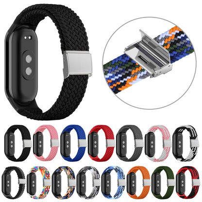 For Xiaomi Mi Band 8 Adjustable Nylon Braided Steel Buckle Watch Band(Grey) -  by PMC Jewellery | Online Shopping South Africa | PMC Jewellery