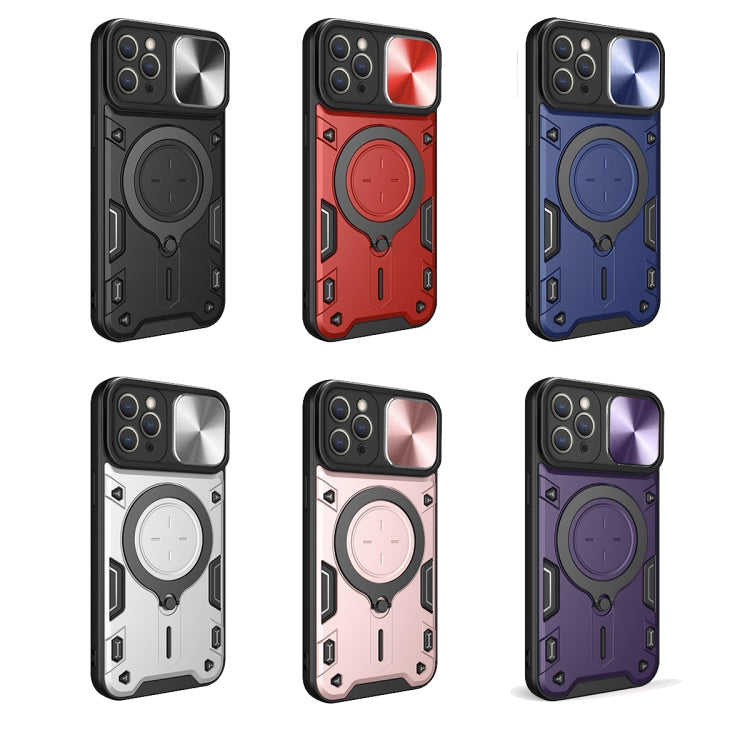 For iPhone 12 Pro CD Texture Sliding Camshield Magnetic Holder Phone Case(Black) - free shipping - PMC TechLife - Order now!