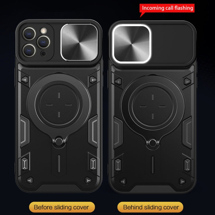 For iPhone 11 Pro CD Texture Sliding Camshield Magnetic Holder Phone Case(Black) - free shipping - PMC TechLife - Order now!