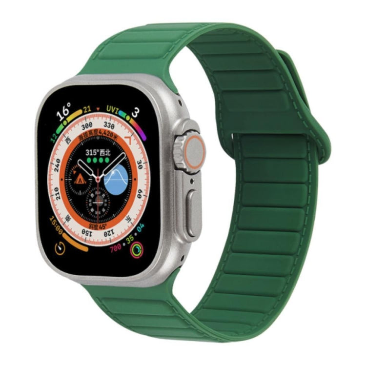 For Apple Watch 8 45mm  Loop Magnetic Silicone Watch Band(Green) - Watch Bands by PMC TechLife | Online Shopping South Africa | PMC TechLife