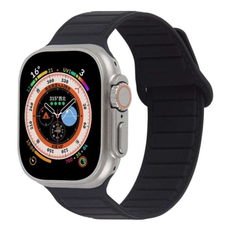 For Apple Watch SE 44mm Loop Magnetic Silicone Watch Band(Black) - Watch Bands by PMC TechLife | Online Shopping South Africa | PMC TechLife