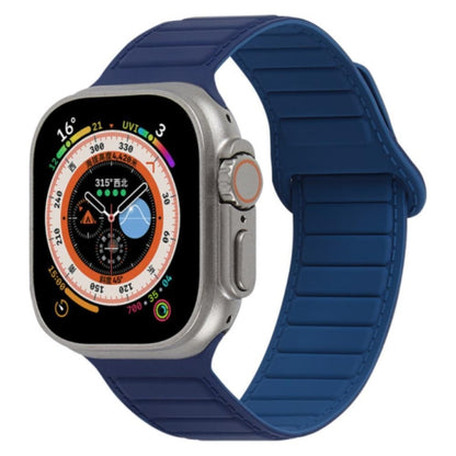 For Apple Watch 5 40mm Loop Magnetic Silicone Watch Band(Navy Blue) - Watch Bands by PMC Jewellery | Online Shopping South Africa | PMC Jewellery