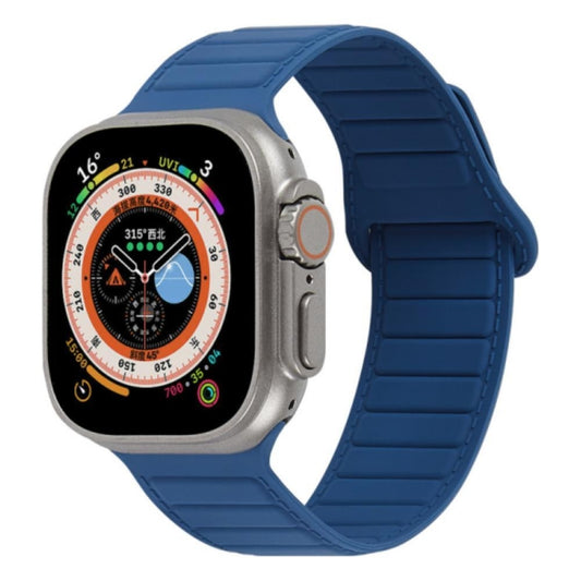 For Apple Watch 2 42mm Loop Magnetic Silicone Watch Band(Midnight Blue) - Watch Bands by PMC Jewellery | Online Shopping South Africa | PMC Jewellery