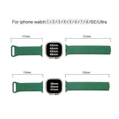 For Apple Watch Ultra 49mm Loop Magnetic Silicone Watch Band(Green) - Watch Bands by PMC Jewellery | Online Shopping South Africa | PMC Jewellery