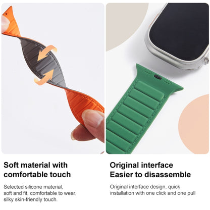 For Apple Watch 38mm Loop Magnetic Silicone Watch Band(Starlight Orange) - Watch Bands by PMC Jewellery | Online Shopping South Africa | PMC Jewellery