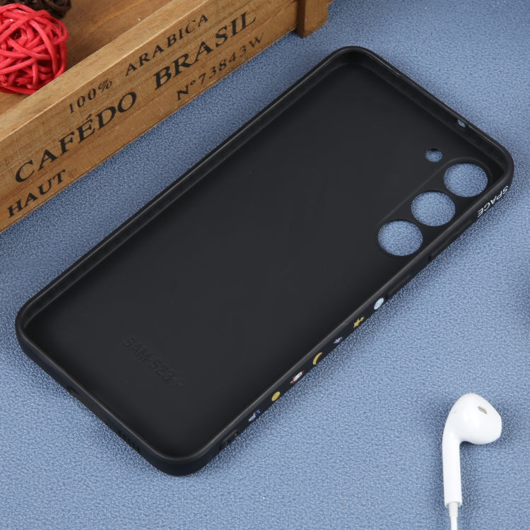 For Samsung Galaxy S21 Ultra 5G Astronaut Pattern Silicone Straight Edge Phone Case(Planet Landing-Black) - free shipping - PMC TechLife - Order now!
