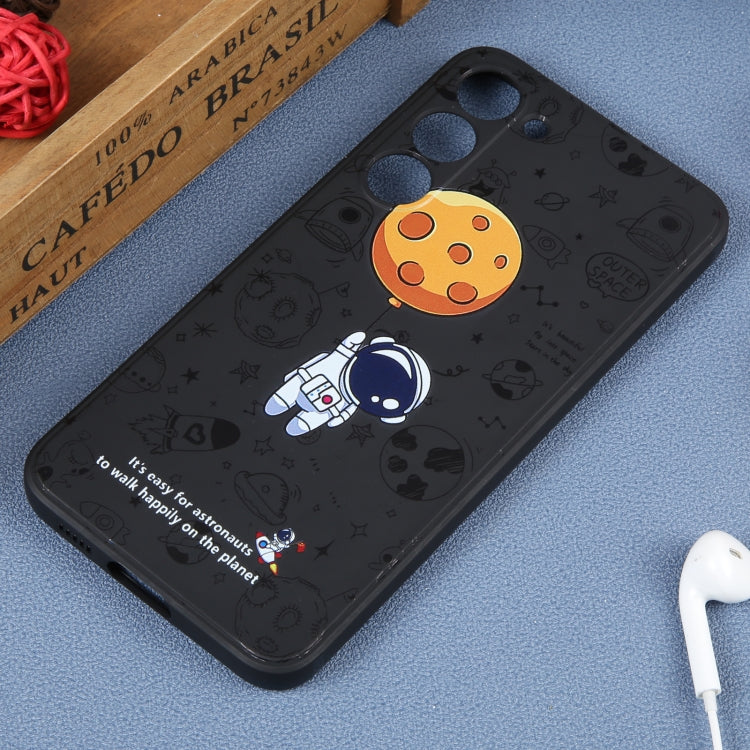 For Samsung Galaxy S20 Ultra 5G Astronaut Pattern Silicone Straight Edge Phone Case(Planet Landing-Black) - free shipping - PMC TechLife - Order now!