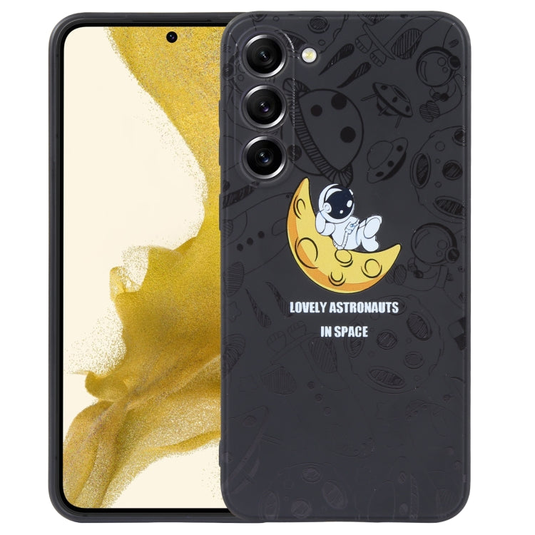 For Samsung Galaxy A81 Astronaut Pattern Silicone Straight Edge Phone Case(Lovely Astronaut-Black) - free shipping - PMC TechLife - Order now!