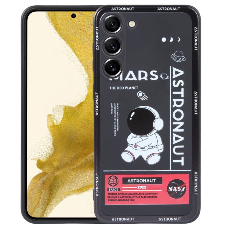 For Samsung Galaxy A73 5G Astronaut Pattern Silicone Straight Edge Phone Case(Mars Astronaut-Black) - free shipping - PMC TechLife - Order now!