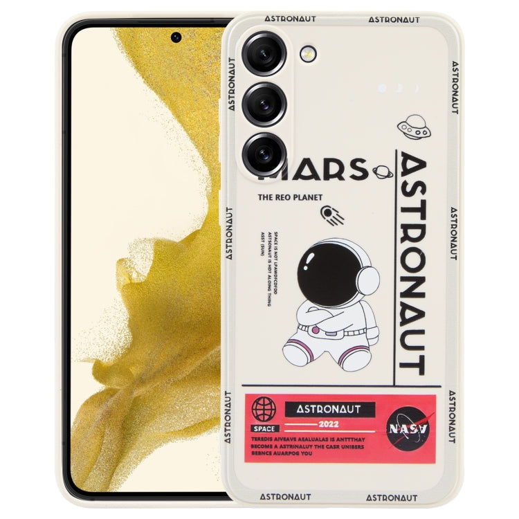 For Samsung Galaxy A72 5G / 4G Astronaut Pattern Silicone Straight Edge Phone Case(Mars Astronaut-White) - free shipping - PMC TechLife - Order now!