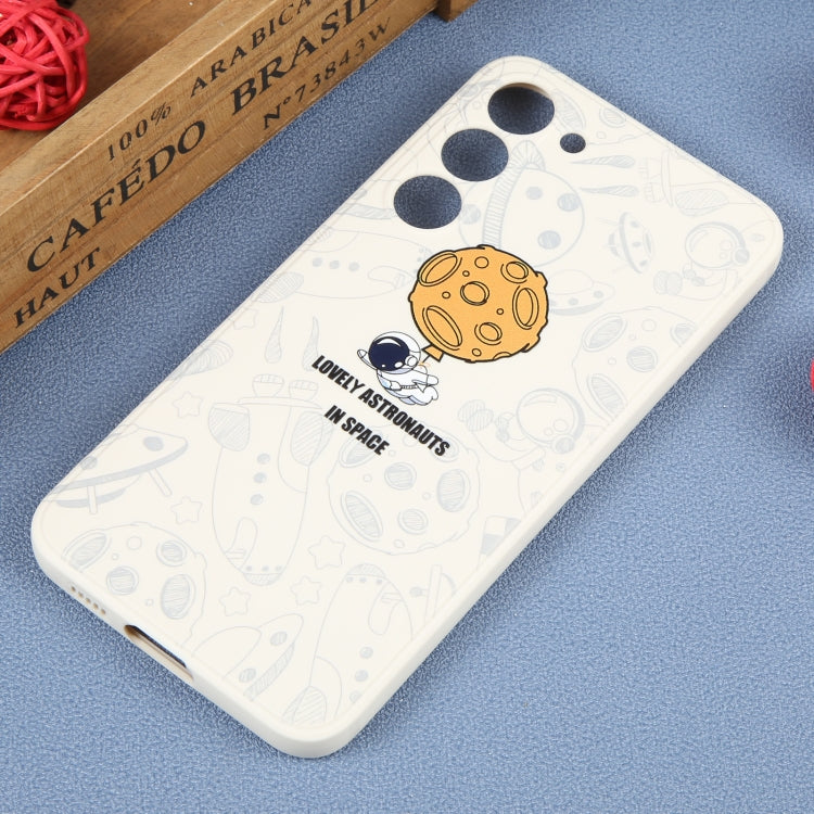 For Samsung Galaxy A32 4G Astronaut Pattern Silicone Straight Edge Phone Case(Lovely Astronaut-White) - free shipping - PMC TechLife - Order now!