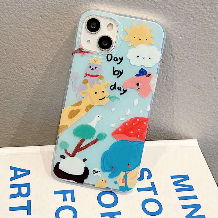 For iPhone 14 IMD Cute Animal Pattern Phone Case(Giraffe) - free shipping - PMC TechLife - Order now!
