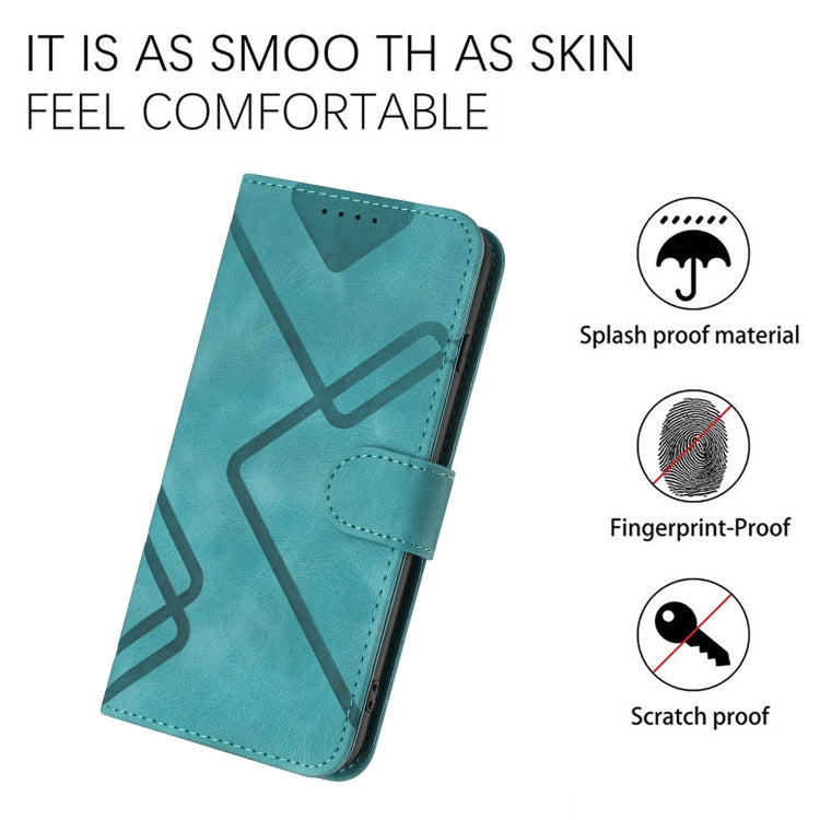 For Samsung Galaxy S23 5G Line Pattern Skin Feel Leather Phone Case(Light Blue) - free shipping - PMC TechLife - Order now!