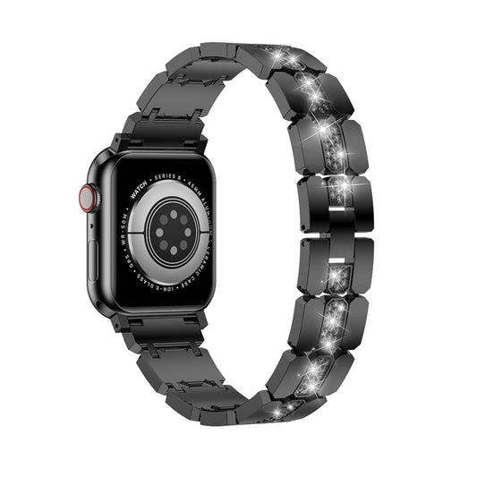 Diamond Metal Watch Band For Apple Watch 5 40mm(Black) - Watch Bands by PMC Jewellery | Online Shopping South Africa | PMC Jewellery