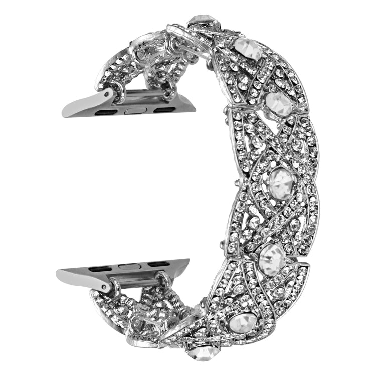 Diamonds Twist Metal Watch Band For Apple Watch 42mm(Silver) - Watch Bands by PMC TechLife | Online Shopping South Africa | PMC TechLife