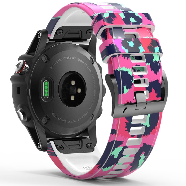 For Garmin  Tactix 7 Pro / Fenix 7X / 6X Pro Printing Quick Release Silicone Watch Band(Painted) - Watch Bands by PMC TechLife | Online Shopping South Africa | PMC TechLife