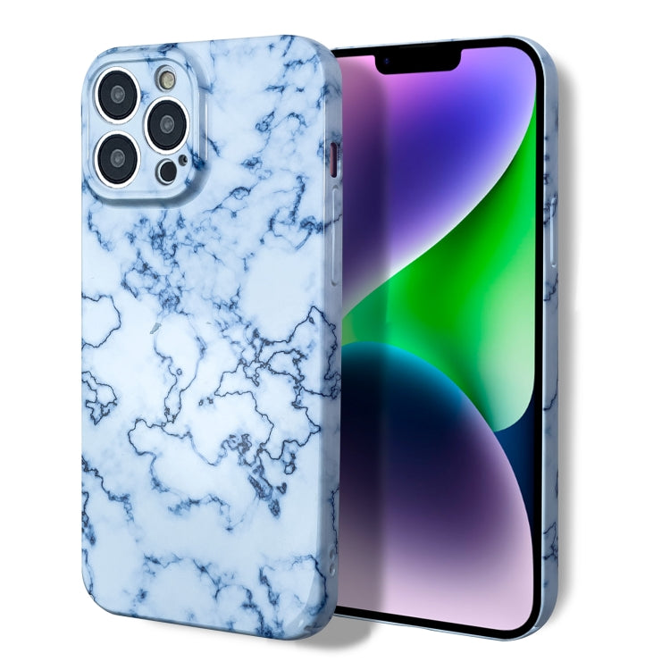 For iPhone 12 Pro Max Marble Pattern Phone Case(Blue White) - iPhone 12 Pro Max Cases by PMC TechLife | Online Shopping South Africa | PMC TechLife