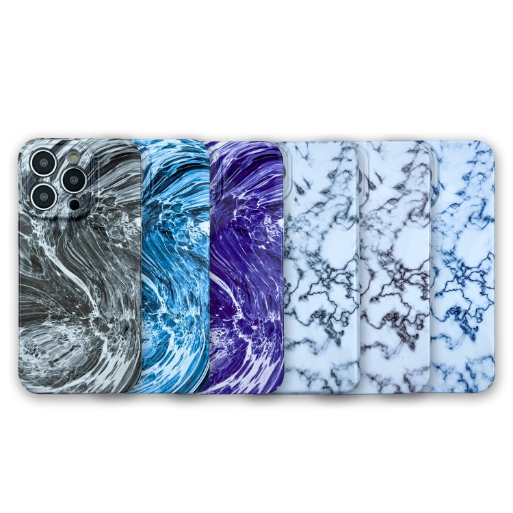 For iPhone 14 Pro Marble Pattern Phone Case(Navy Blue White) - iPhone 14 Pro Cases by PMC Jewellery | Online Shopping South Africa | PMC Jewellery