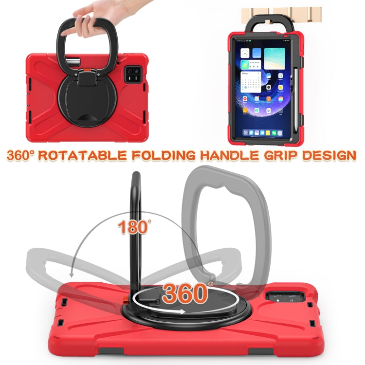 For Xiaomi Pad 6 / 6 Pro Silicone Hybrid PC Tablet Case with Holder & Shoulder Strap(Red) -  by PMC TechLife | Online Shopping South Africa | PMC TechLife