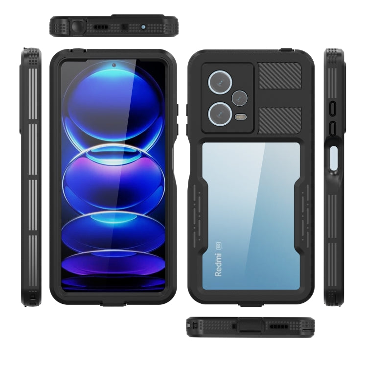 For Xiaomi Redmi Note 12 Pro 5G Global RedPepper IP68 Life Waterproof Phone Case(Black) - free shipping - PMC TechLife - Order now!