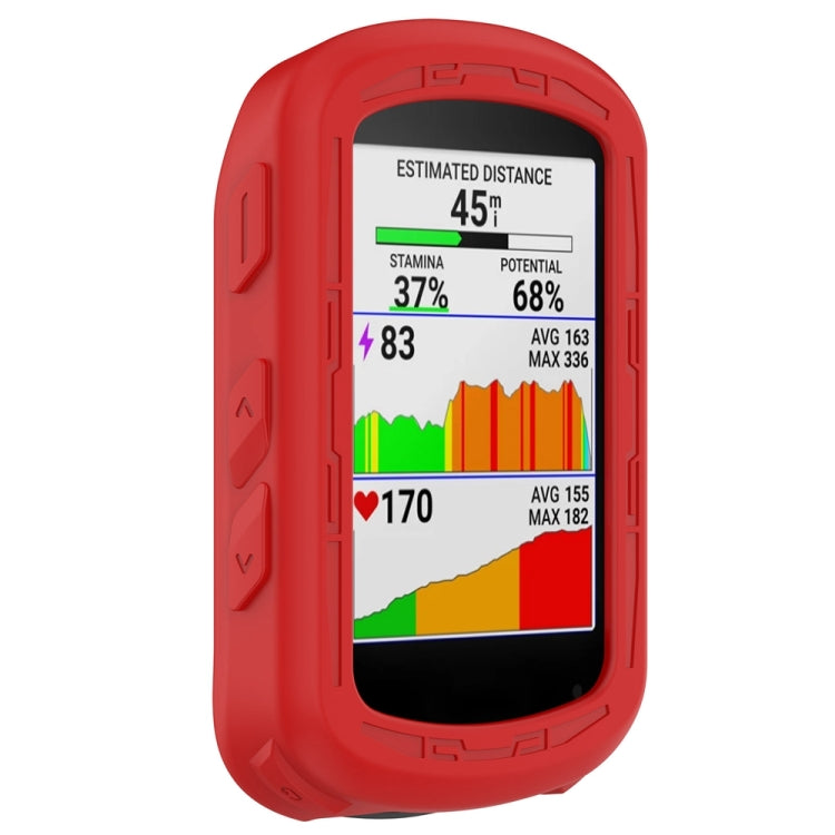 For Garmin Edge 840 / Edge 540 Stopwatch Armor Silicone Protective Case(Red) - Watch Cases by PMC TechLife | Online Shopping South Africa | PMC TechLife
