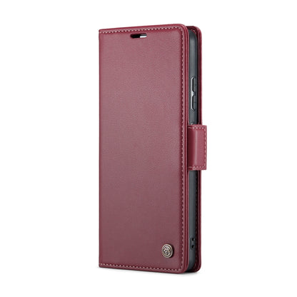 For Xiaomi 13 CaseMe 023 Butterfly Buckle Litchi Texture RFID Anti-theft Leather Phone Case(Wine Red) - 13 Cases by CaseMe | Online Shopping South Africa | PMC Jewellery