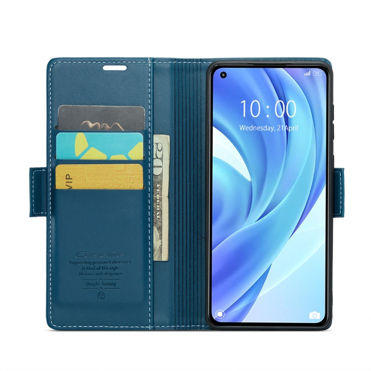 For Xiaomi Mi 11 Lite CaseMe 023 Butterfly Buckle Litchi Texture RFID Anti-theft Leather Phone Case(Blue) - Xiaomi Cases by CaseMe | Online Shopping South Africa | PMC Jewellery | Buy Now Pay Later Mobicred