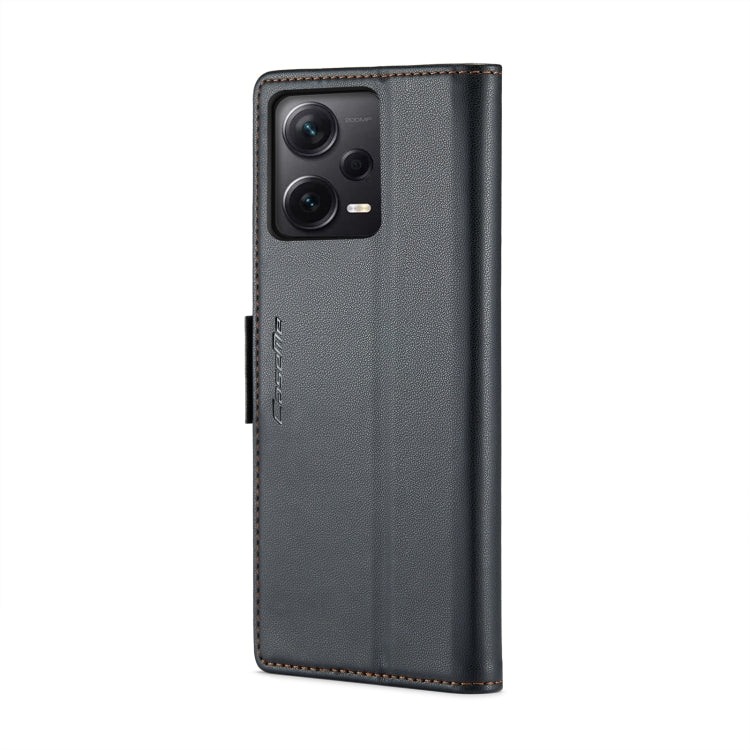 For Xiaomi Redmi Note 12 Pro+ 5G Global CaseMe 023 Butterfly Buckle Litchi Texture RFID Anti-theft Leather Phone Case(Black) - Note 12 Pro+ Cases by CaseMe | Online Shopping South Africa | PMC Jewellery