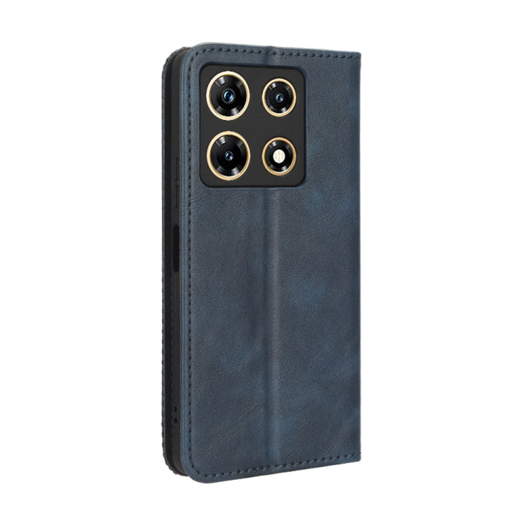 For Infinix Note 30 Pro Magnetic Buckle Retro Texture Leather Phone Case(Blue) - Infinix Cases by PMC TechLife | Online Shopping South Africa | PMC TechLife | Buy Now Pay Later Mobicred